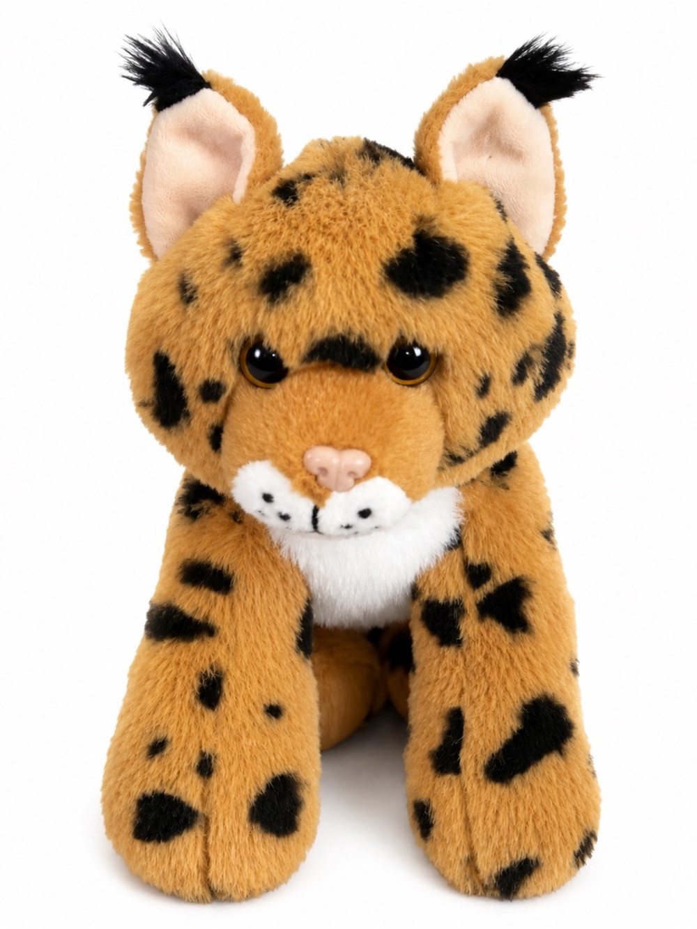 The Petting Zoo Bobcat Plush Stuffed Animal Toy Brown Spotted